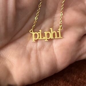 Pi Beta Phi Old English Style Sorority charm Necklace